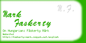 mark faskerty business card