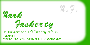 mark faskerty business card